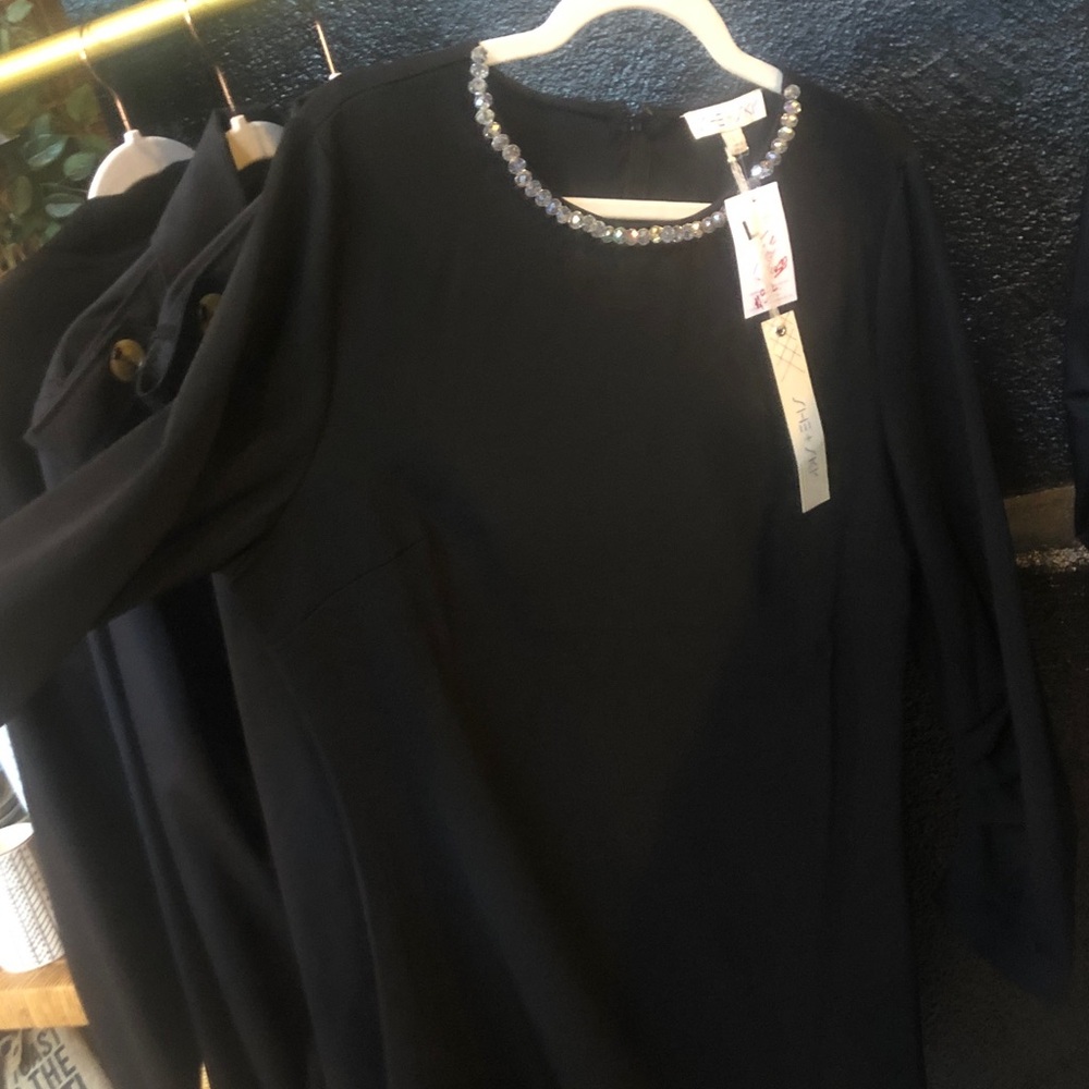 Black Dress Diamond Accents